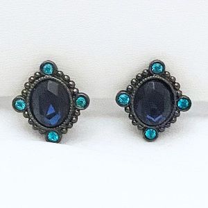 Earrings Art Nouveau Regency Renaissance Boho Glam Fairy Victorian Silver Tone